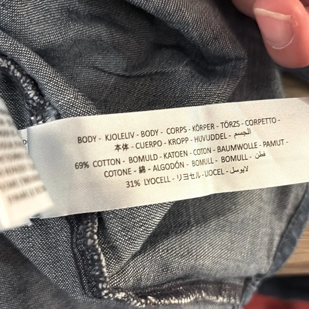 ❌SOLD OUT❌ NWT [Ariat] Ingalls Top Button-Up Ruffled Blouse Denim Women’s M XL - Picture 12 of 13